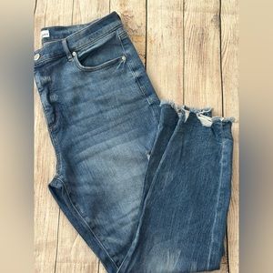 Loft High Waisted Distressed Denim Jeans - Size 14